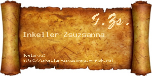 Inkeller Zsuzsanna névjegykártya